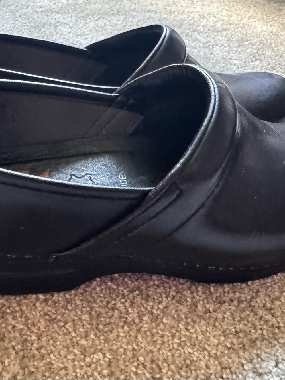Dansko Black Slip-On Clog Mule